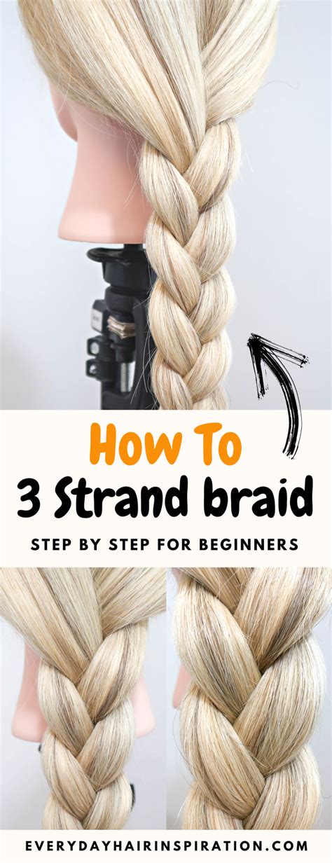 How To Braid For Beginners Basic Strand Braid Everyday Hair Inspiration