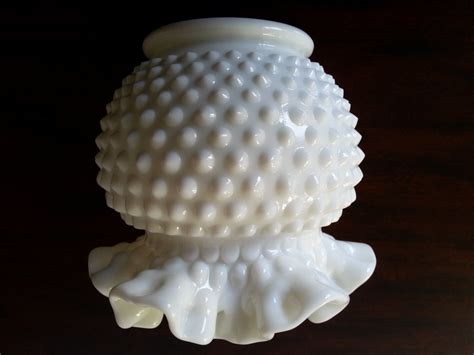 Boyertown Pennsylvania Treasure Hunters Fenton Milk Glass Hobnail Ruffled Edge Vase Bowl