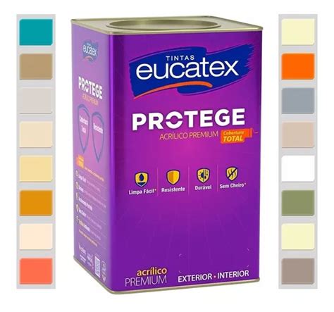 Tinta Parede Fosco Lavavel Protege Eucatex L Cores Parcelamento