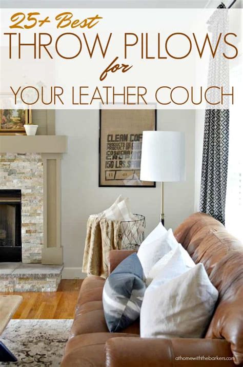 Brown Leather Sofa Accent Pillows | Cabinets Matttroy