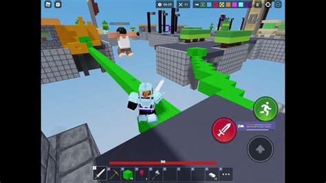 Roblox Bedwars On Mobile Using Aery Kit Youtube