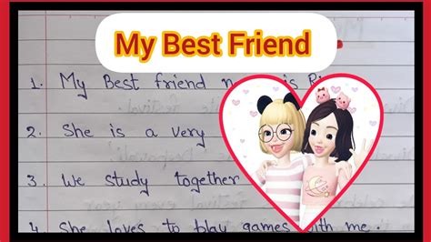 My Best Friend Lines In English Lines On My Best Friend Short