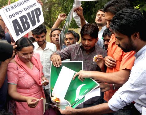 Kashmiri Pandits during a peaceful demonstration to protest against ...