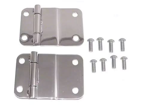 Rugged Ridge Jeep Wrangler Lower Tailgate Hinge Kit Stainless Steel