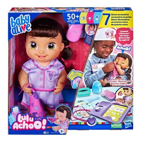 Hasbro F25765X00 Baby Alive Lulu Achoo Doll Bonus Pack Brown Hair 1