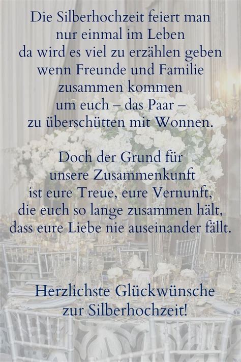 30 Sprüche zur Silberhochzeit Glückwünsche und Bilder mit Text