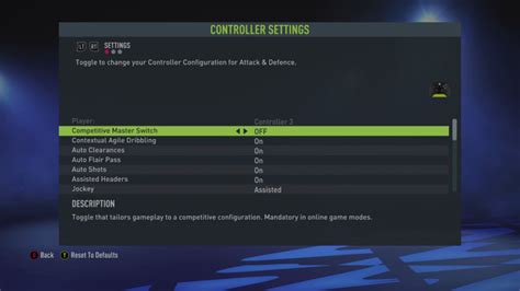 FIFA 22 Customise Controls Settings For Xbox One An Official EA Site