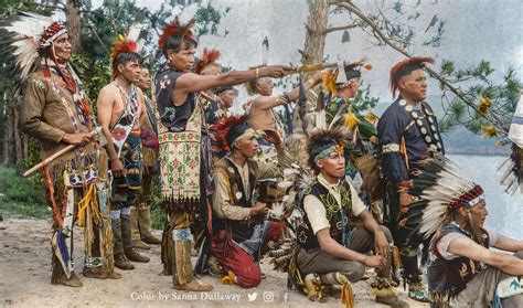 Winnebago Men Looking Out Over The Dells Wisconsin 1925 R