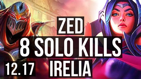 ZED Vs IRELIA MID Legendary 8 Solo Kills 66 Winrate 25 3 4 KR