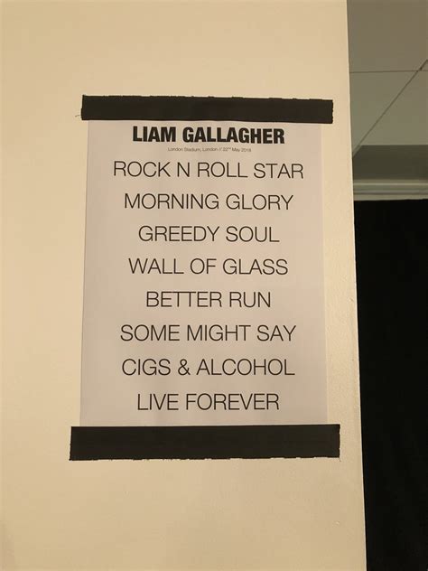 Setlist Gallery Liam Gallagher In London Latest Oasis Liam And