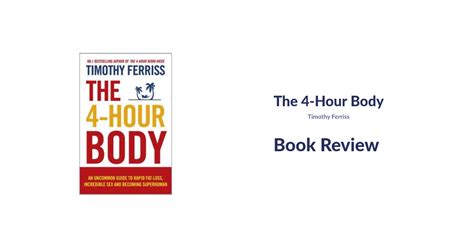 Book Review The 4 Hour Body By Timothy Ferriss Factober