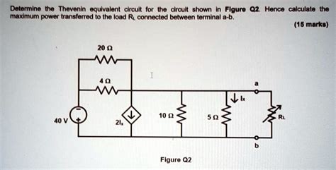 SOLVED Determine The Thevenin Equivalent Circuit For The Circuit Shown