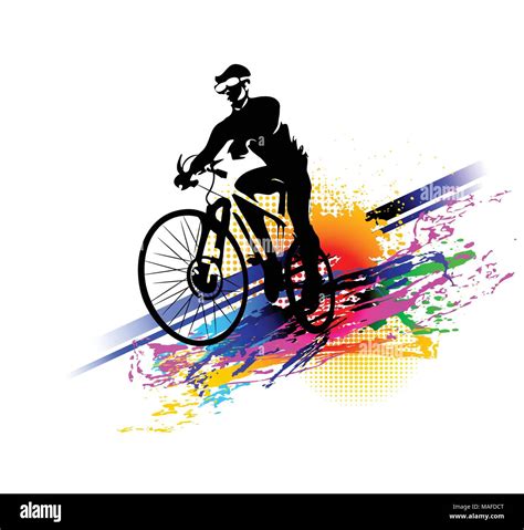 Cycling Man Extreme Sports Vector Illustration Stock Vector Image