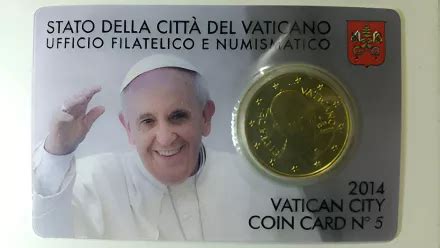 Moeda Do Vaticano Euro Papa Francisco 2014 Card N05 Parcelamento