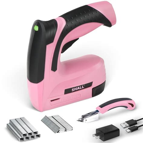 Shall 2 In 1 Electric Staple Gun And Nail Gun Battery Operated 4v Rechargeable Upholstery Wood