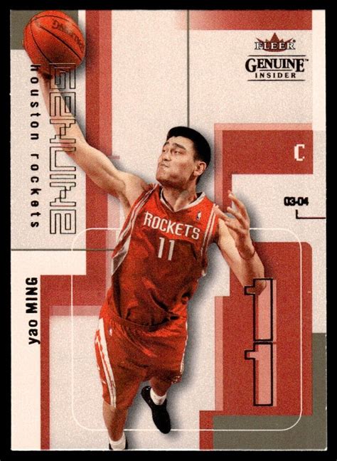 Fleer Genuine Insider Basketball Card Yao Ming Houston Rockets