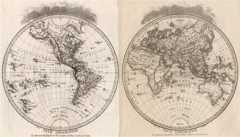 Cartina Del Mondo Originale Incisione Cartina Geografica Schlieben