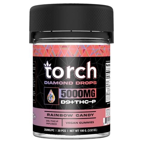 Torch Thc P Diamond Drops Gummies 5000mg D8 Gas