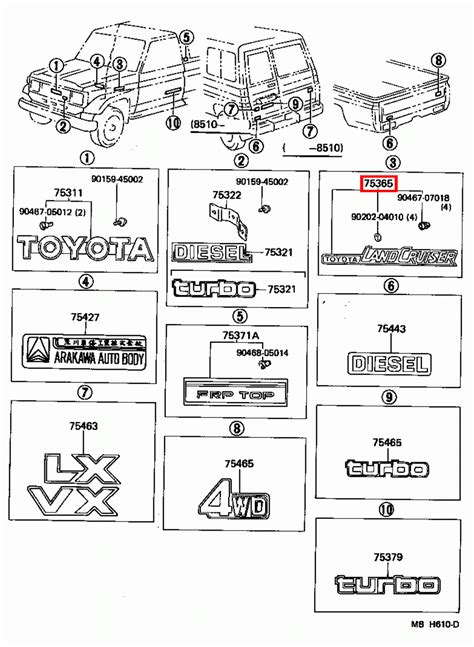 Genuine Toyota Landcruiser Series Vdj Hzj Fzj Kzj Hdj Front Badge