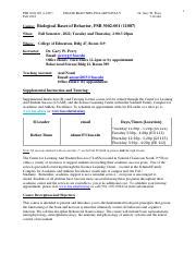 Syllabus PSB 3002 001 Biological Bases Of Behavior Fall 2022 Pdf PSB