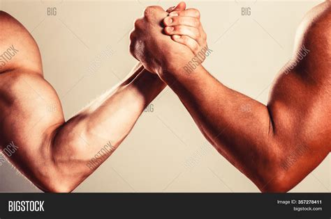 Muscular Men Measuring Image And Photo Free Trial Bigstock