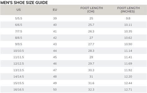 ECCO Shoe Size Chart: What You Need To Know – Van Dyke and Bacon