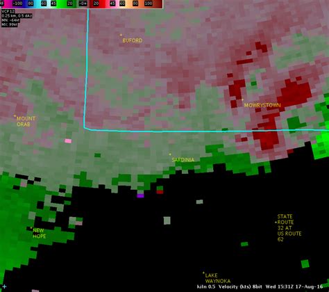 August 17th, 2016 Sardinia, OH Tornado