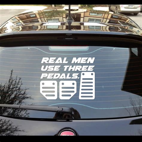 Real Men Use Three Pedals Sticker Decal Drift Stance Illest Hoonigan