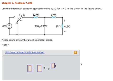 Solved Use The Differential Equation Approach To Find V 0 T Chegg