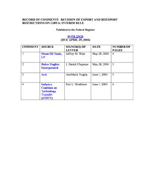 Fillable Online Efoia Bis Doc Revision Of Export And Reexport