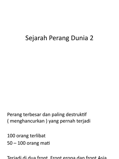 Sejarah Perang Dunia 2 | PDF