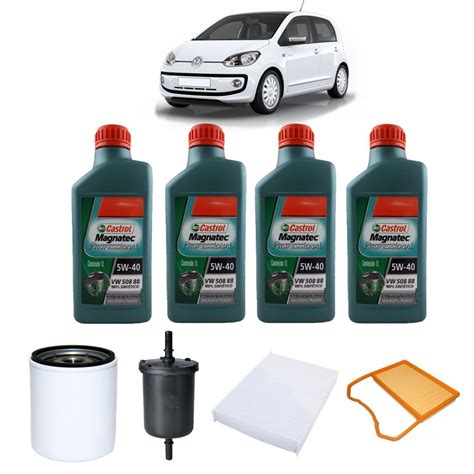 Kit Troca de Óleo 5w40 e Filtros Vw Gol 1 6 Msi 2020 2021 Escorrega o