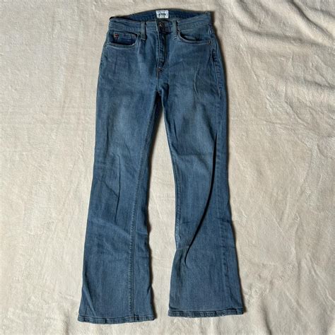 hudson low-rise flare jeans - Depop