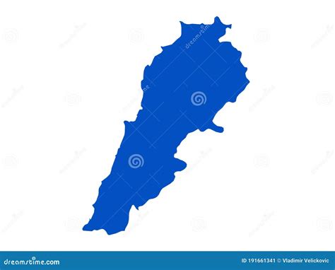 État De Carte Du Liban De La République Libanaise Illustration Stock