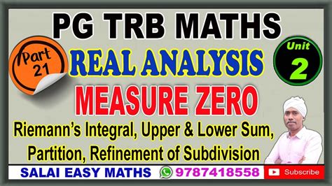 Pg Trb Maths Unit Real Analysis Part Measure Zero Upper