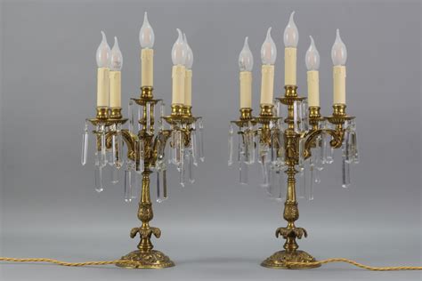 Französische Louis XVI Stil Kandelaber Tischlampen aus Bronze