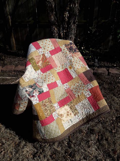 Butterscotch And Flowers Patchwork Quilt By AllThatCraftyJazz On Etsy