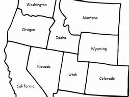 WESTERN REGION OF THE UNITED STATES - Printable handout | Teaching ...