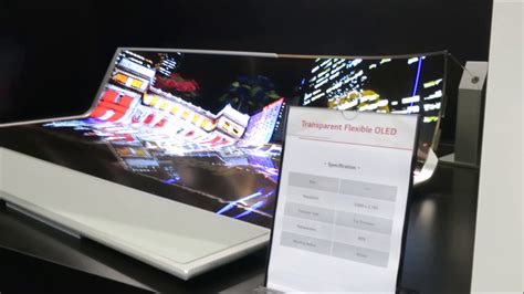 Lgd 77 Inch Flexible Transparent Oled Prototype At Sid 2018 Youtube