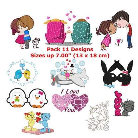 Valentine S Day Embroidery Designs Machine Embroidery Etsy