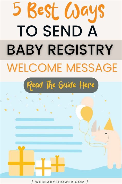 Ways To Send A Baby Registry Welcome Message Baby Registry Baby