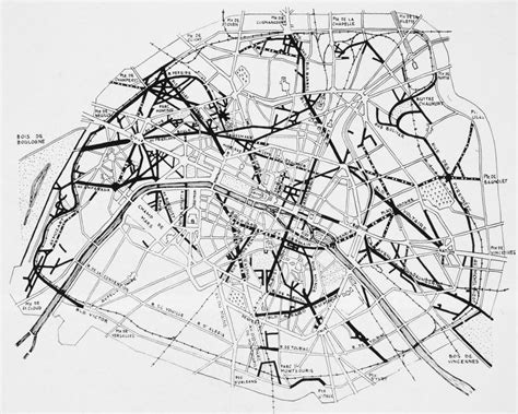 Paris Haussmann Plan Nplan Of Paris France C1870 Showing Georges