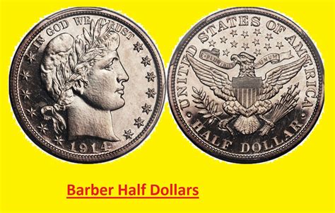 Barber Half Dollars 1892 1915 Values Price Charts Coin Values