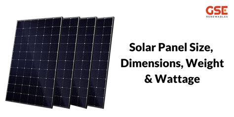 Solar Panel Sizes & Wattage | GSE Renewables