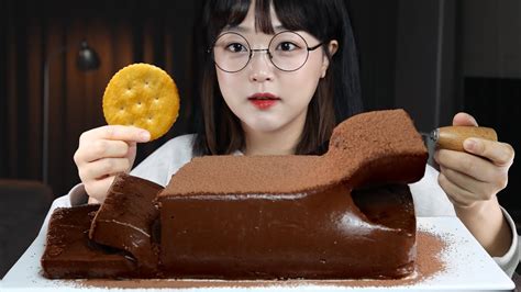 탱글쫀득 찐~한 초코푸딩🍫디저트 먹방 Dark Chocolate Pudding Mukbang Asmr Youtube