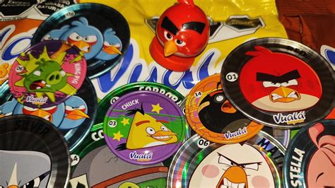 Angry Birds Vuala Sorpresa Tazos Caps Metálicos Figura de Red 2024