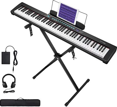 Starfavor Piano Keyboard 88 Keys Keyboard, Semi-weighted Keyboard Piano 88 Key Piano, with ...