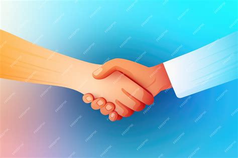 Premium Ai Image Illustration Of A Handshake Symbolizing Cooperation