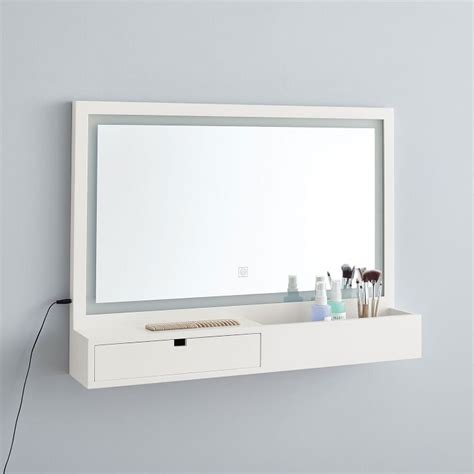 Get-Ready Wood Vanity Mirror with Storage | Pottery Barn Teen