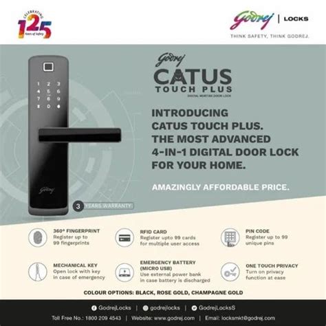 Godrej Digital Door Lock Godrej Catus Touch Digital Door Lock